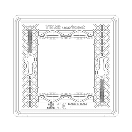 Vimar 2-Module IP55 Cover Plate, For Eikon and Plana Series, With Screws, 60 mm Mounting Boxes — Quality Boat Parts
