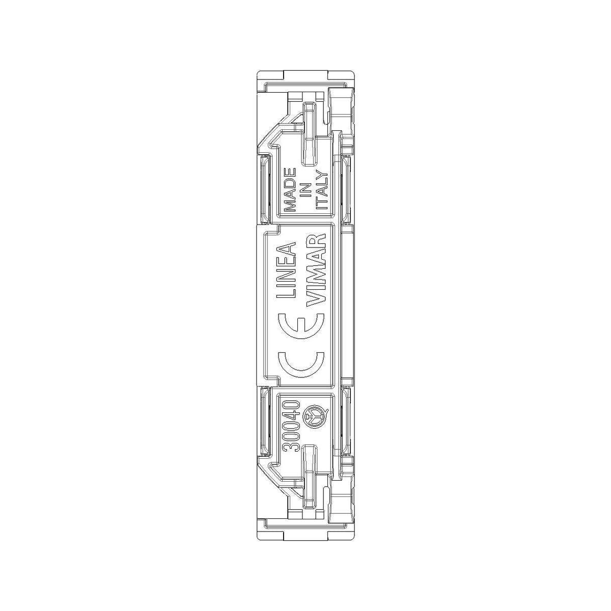 Vimar LINEA 1/2M Blank Module, Halogen-Free, IP40, Thermoplastic — Quality Boat Parts