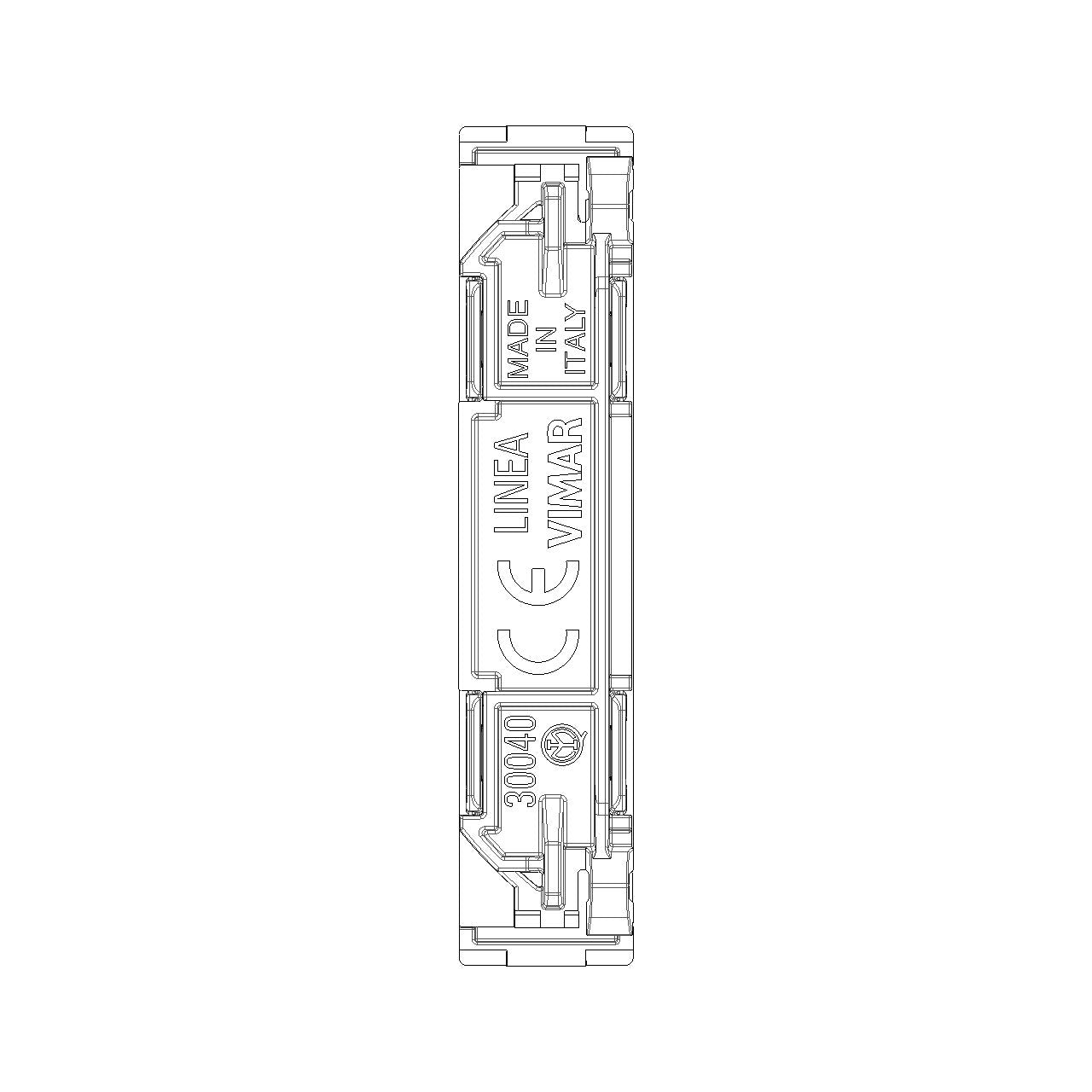 Vimar LINEA 1/2M Blank Module, Halogen-Free, IP40, Thermoplastic — Quality Boat Parts