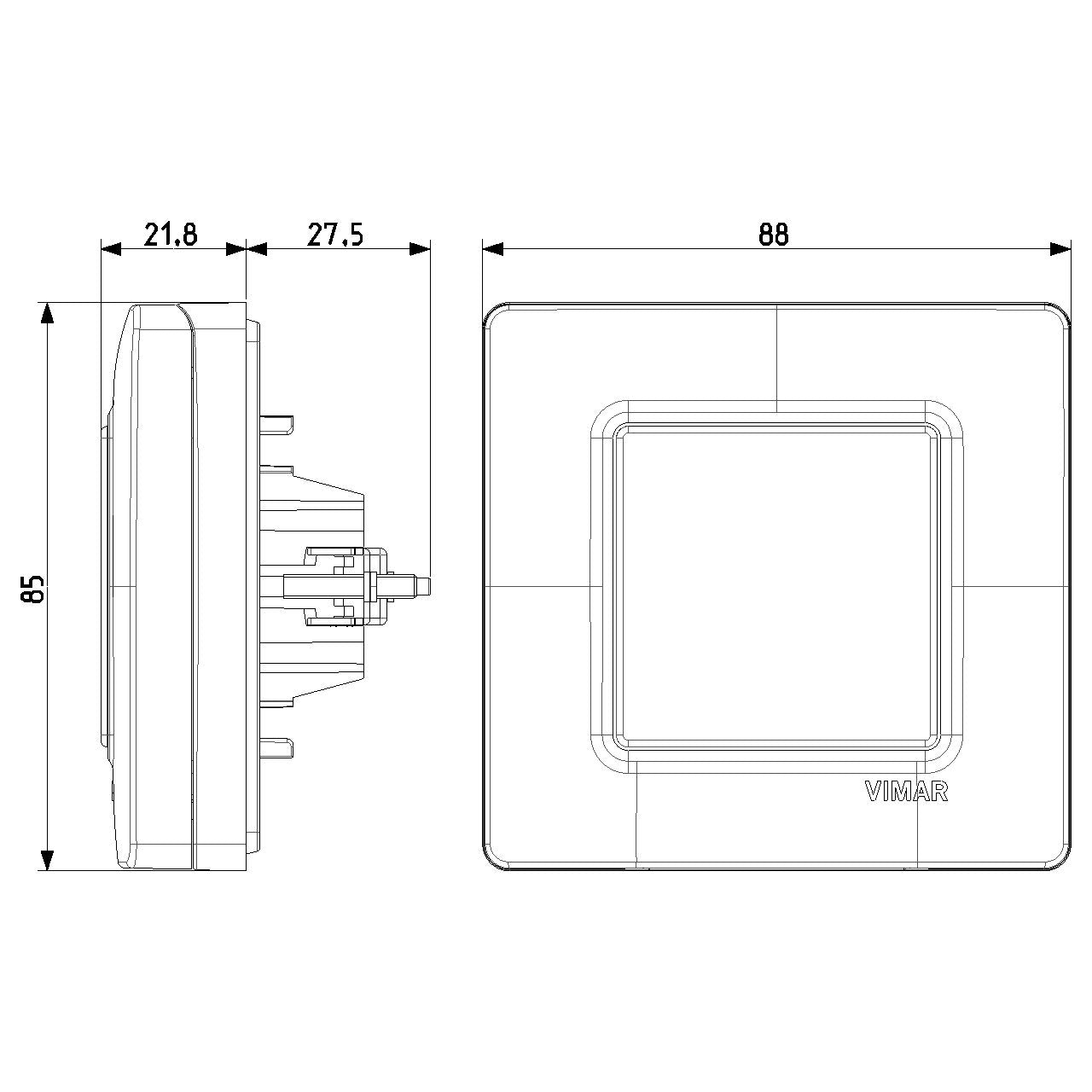Vimar Isoset IP55 2-Module Cover Plate, For Eikon and Plana, With Claws — Quality Boat Parts