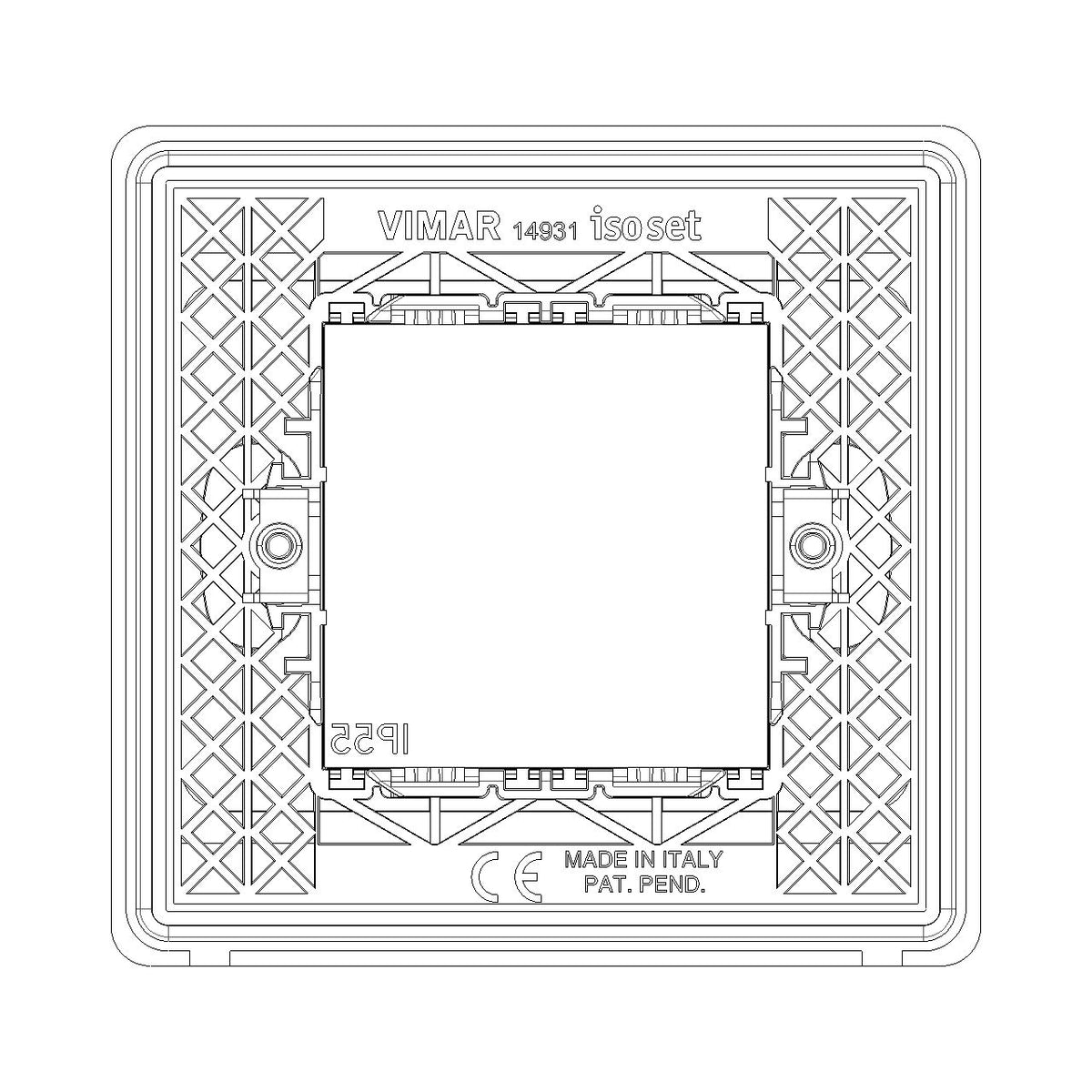 Vimar Isoset IP55 2-Module Cover Plate, For Eikon and Plana, With Claws — Quality Boat Parts
