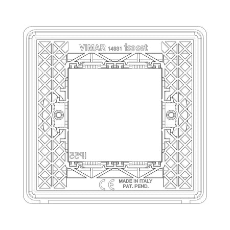 Vimar Isoset IP55 2-Module Cover Plate, For Eikon and Plana, With Claws — Quality Boat Parts