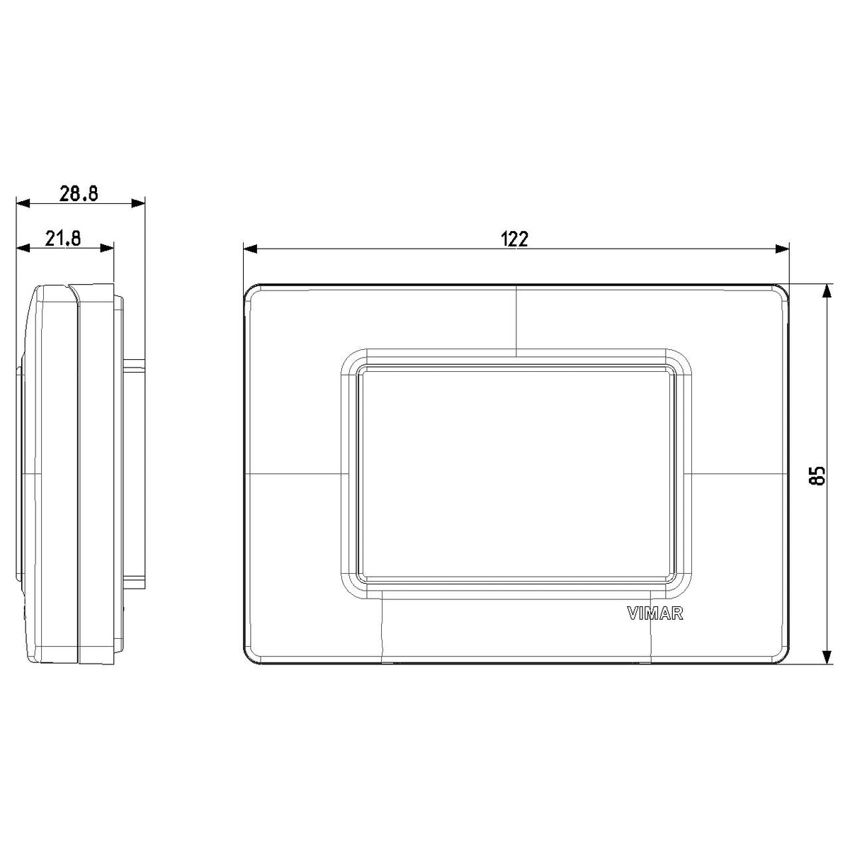 Vimar Isoset 3-Module IP55 Cover Plate, For Eikon, Arké, Plana, With Screws — Quality Boat Parts