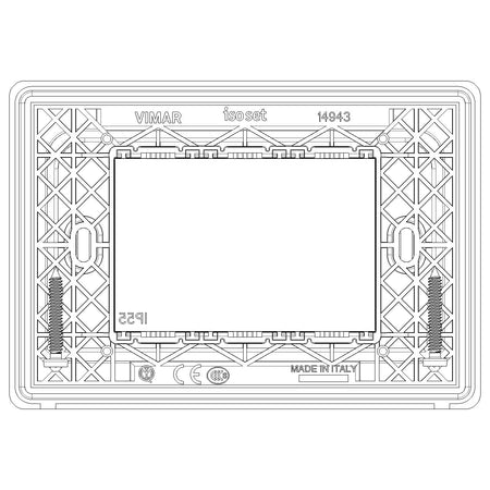 Vimar Isoset 3-Module IP55 Cover Plate, For Eikon, Arké, Plana, With Screws — Quality Boat Parts