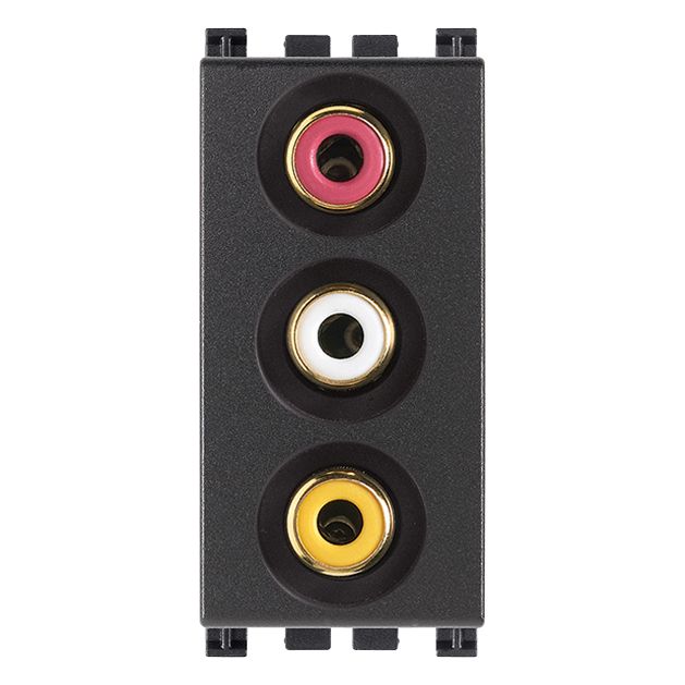 Vimar ARKÉ 3 RCA Connector Socket, 1 Module, IP20, Flush-Mounted, Screw Terminals — Quality Boat Parts
