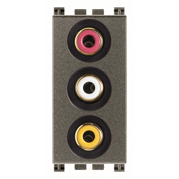 Vimar ARKÉ 3 RCA Connector Socket, 1 Module, IP20, Flush-Mounted, Screw Terminals — Quality Boat Parts
