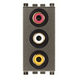 Vimar ARKÉ 3 RCA Connector Socket, 1 Module, IP20, Flush-Mounted, Screw Terminals — Quality Boat Parts