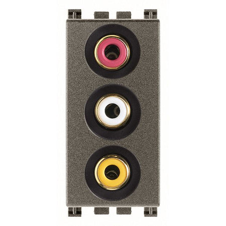 Vimar ARKÉ 3 RCA Connector Socket, 1 Module, IP20, Flush-Mounted, Screw Terminals — Quality Boat Parts