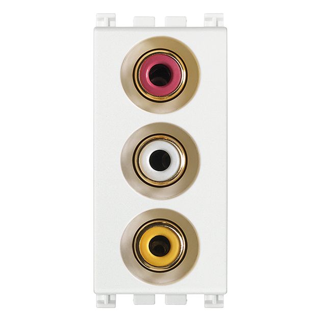 Vimar ARKÉ 3 RCA Connector Socket, 1 Module, IP20, Flush-Mounted, Screw Terminals — Quality Boat Parts