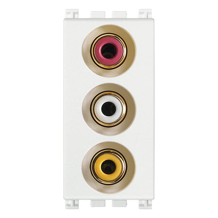 Vimar ARKÉ 3 RCA Connector Socket, 1 Module, IP20, Flush-Mounted, Screw Terminals — Quality Boat Parts