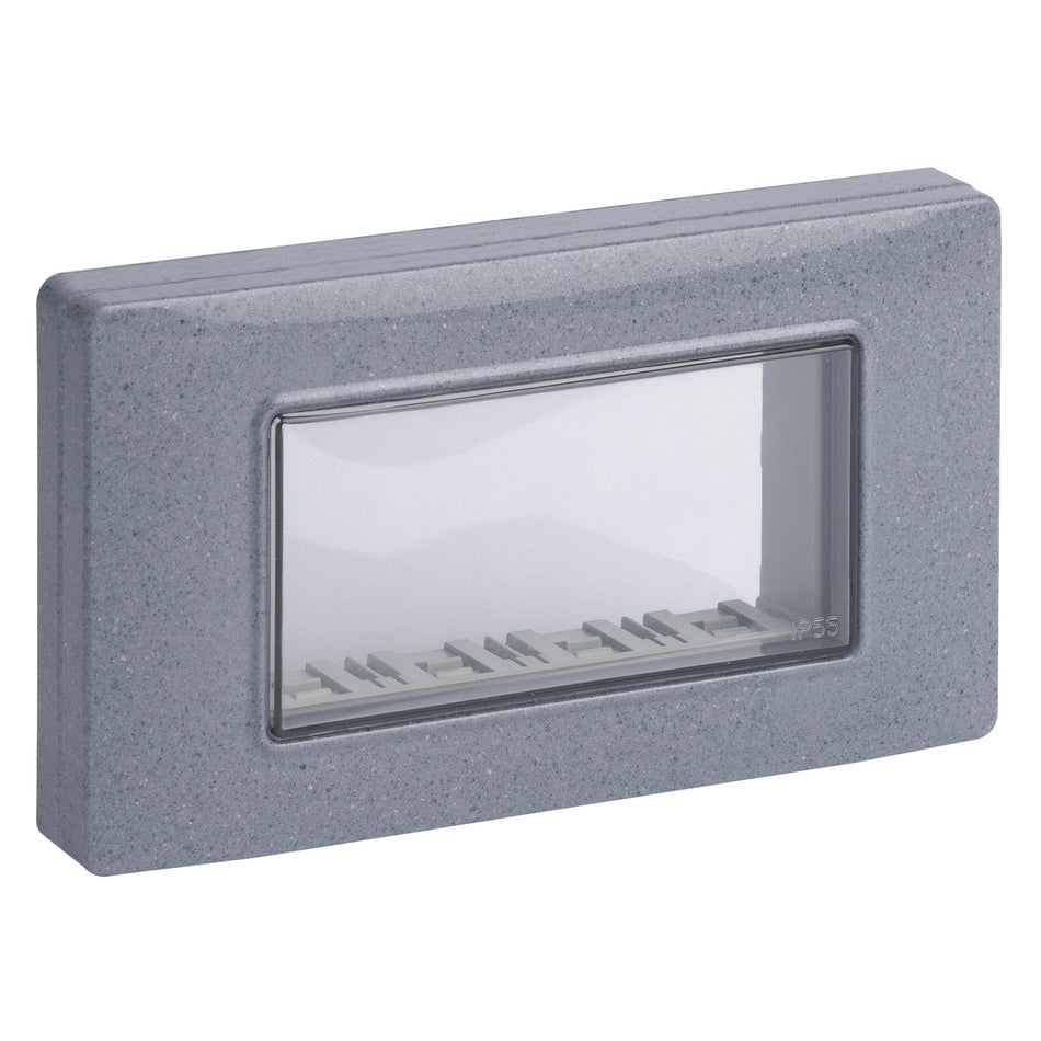 Vimar 4-Module IP55 Cover Plate, For Eikon and Plana Series, For 4-Module Flush Mounting Boxes, With Screws — Quality Boat Parts