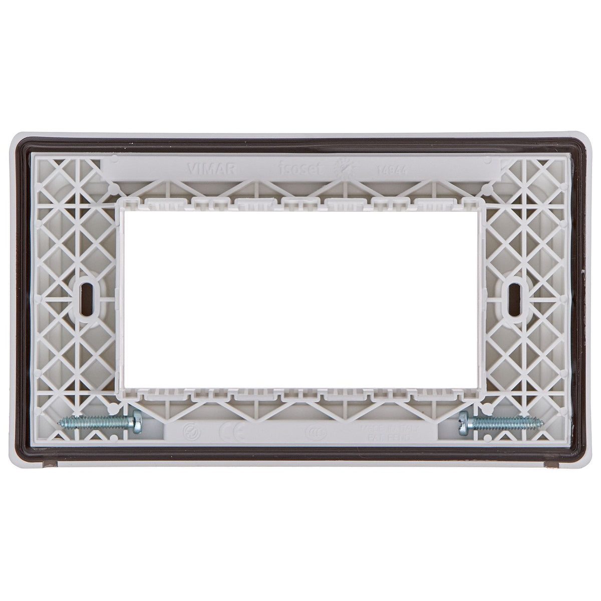 Vimar 4-Module IP55 Cover Plate, For Eikon and Plana Series, For 4-Module Flush Mounting Boxes, With Screws — Quality Boat Parts