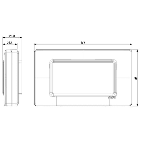 Vimar 4-Module IP55 Cover Plate, For Eikon and Plana Series, For 4-Module Flush Mounting Boxes, With Screws — Quality Boat Parts