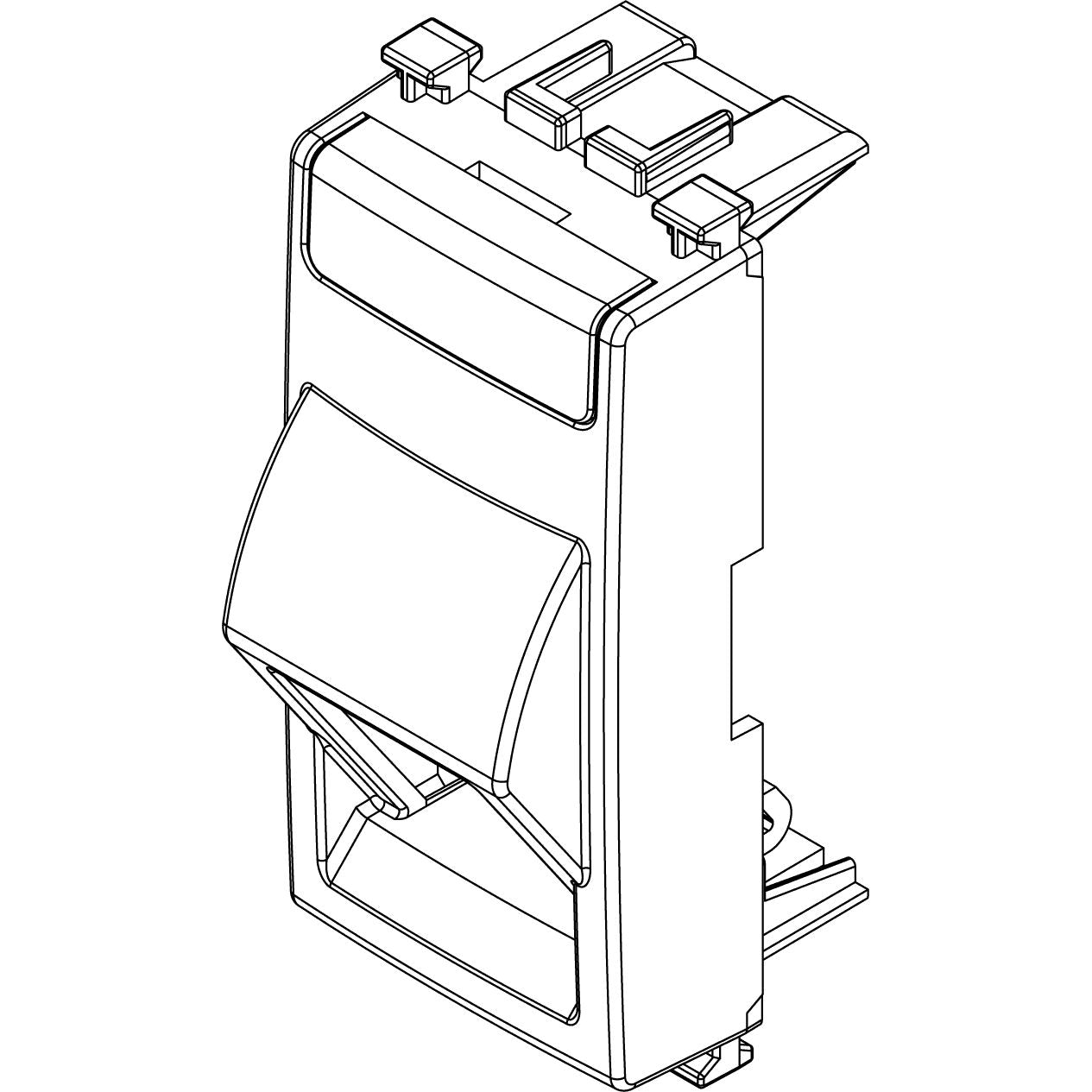 Vimar ARKÉ RJ45 Slanting Keystone Adaptor, 1 Module, Label Space — Quality Boat Parts