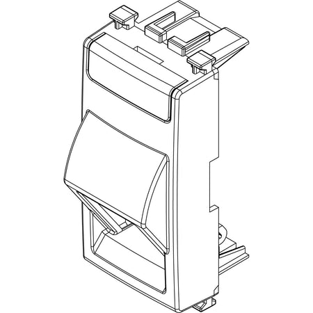 Vimar ARKÉ RJ45 Slanting Keystone Adaptor, 1 Module, Label Space — Quality Boat Parts