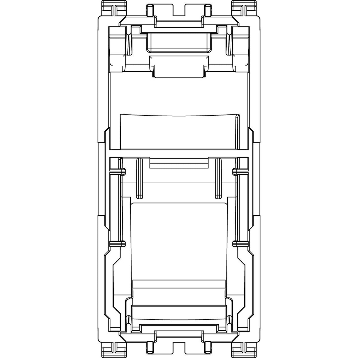Vimar ARKÉ RJ45 Slanting Keystone Adaptor, 1 Module, Label Space — Quality Boat Parts