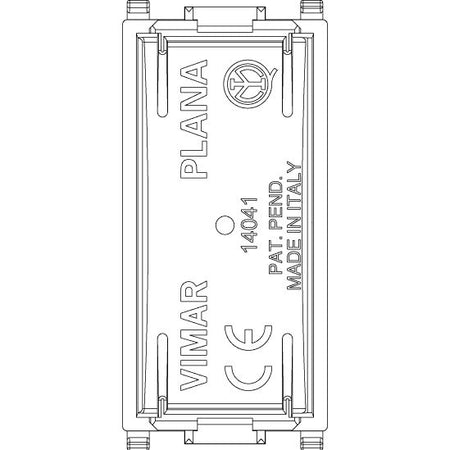 Vimar Plana 1M Blank Module, Built-In, Halogen-Free Thermoplastic — Quality Boat Parts
