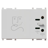 Vimar Plana Shaver Supply Unit 230V, 20 VA Isolating Transformer, 120V/230V Output, 3-Module — Quality Boat Parts