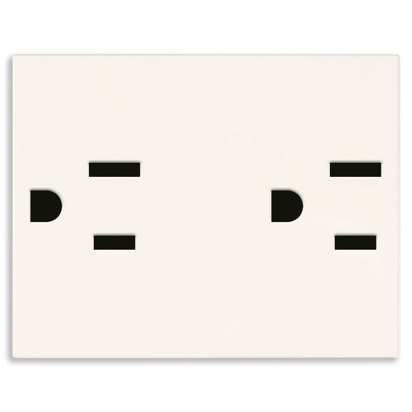 Vimar LINEA Two 2P+E USA SICURY Outlet, 15A, 127V, 3-Module, Flush-Mounted — Quality Boat Parts
