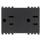Vimar ARKÉ Double 2P+E USA+SASO SICURY Socket Outlet, 15A, 127V, IP20, Flush-Mount, 3-Module — Quality Boat Parts
