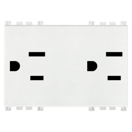 Vimar ARKÉ Double 2P+E USA+SASO SICURY Socket Outlet, 15A, 127V, IP20, Flush-Mount, 3-Module — Quality Boat Parts