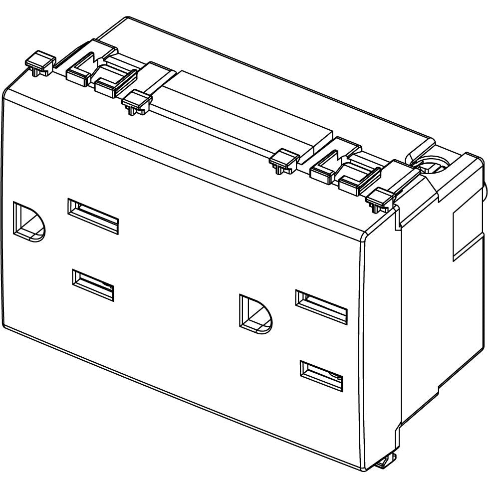 Vimar ARKÉ Double 2P+E USA+SASO SICURY Socket Outlet, 15A, 127V, IP20, Flush-Mount, 3-Module — Quality Boat Parts