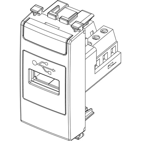 Vimar ARKÉ USB Outlet, 1 Module, IP20, Flush Mount, Screw Terminals — Quality Boat Parts