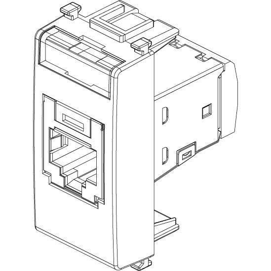Vimar Plana Series RJ45 Cat5e Panduit Outlet, T568A/B, 8 Contacts — Quality Boat Parts