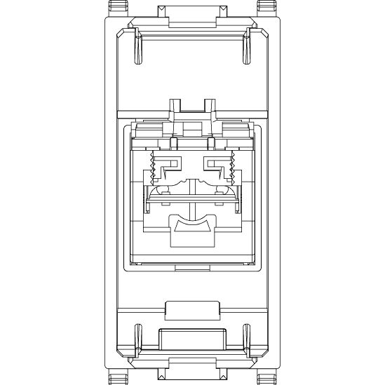 Vimar Plana Series RJ45 Cat5e Panduit Outlet, T568A/B, 8 Contacts — Quality Boat Parts