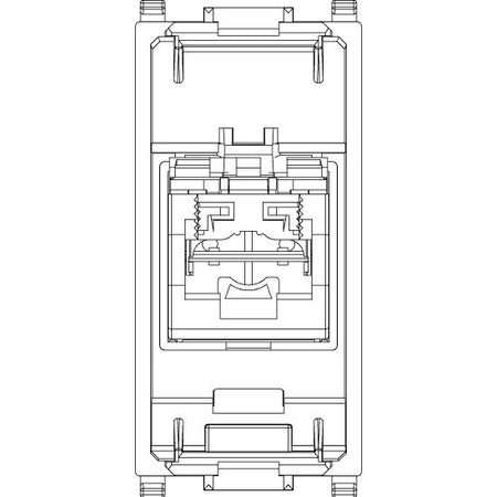 Vimar Plana Series RJ45 Cat5e Panduit Outlet, T568A/B, 8 Contacts — Quality Boat Parts