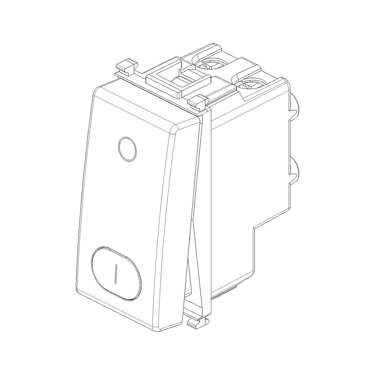 Vimar Plana 2P 1-Way Switch, 16AX, 250V, Lightable — Quality Boat Parts