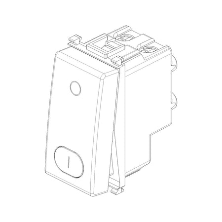 Vimar Plana 2P 1-Way Switch, 16AX, 250V, Lightable — Quality Boat Parts