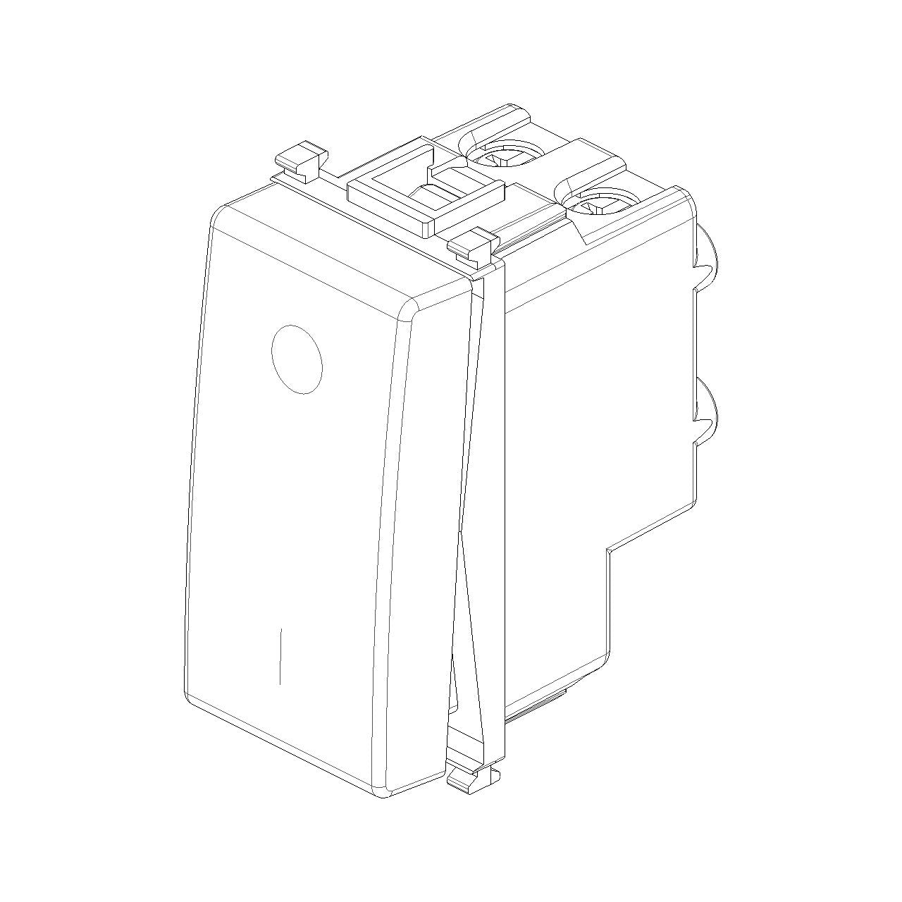 Vimar Plana 2P 1-Way Switch, 16AX, 250V, Lightable — Quality Boat Parts
