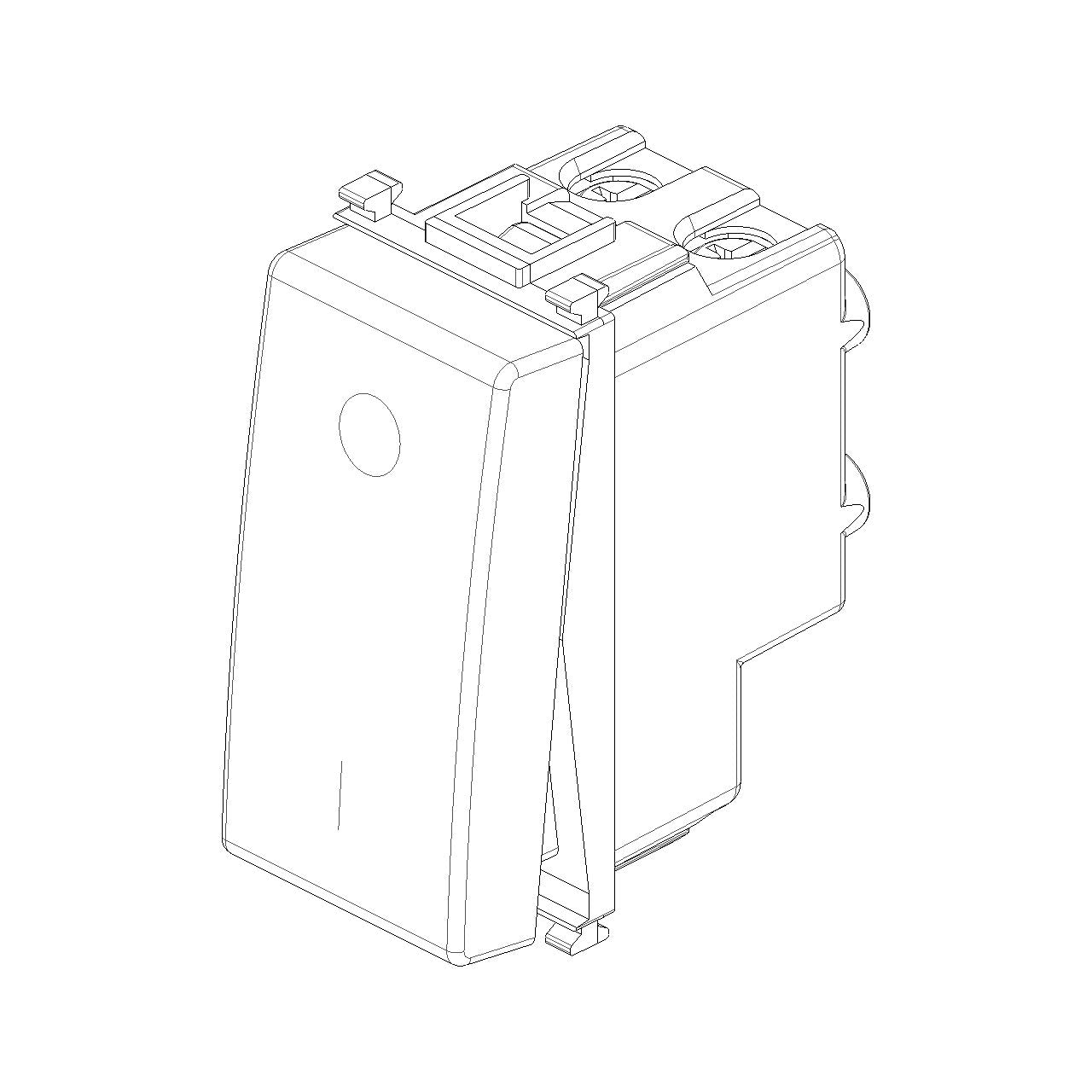 Vimar Plana 2P 1-Way Switch, 16AX, 250V, Lightable — Quality Boat Parts