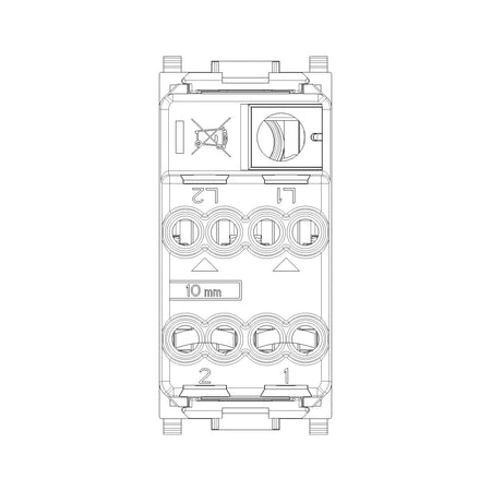 Vimar Plana 2P 1-Way Switch, 16AX, 250V, Lightable — Quality Boat Parts