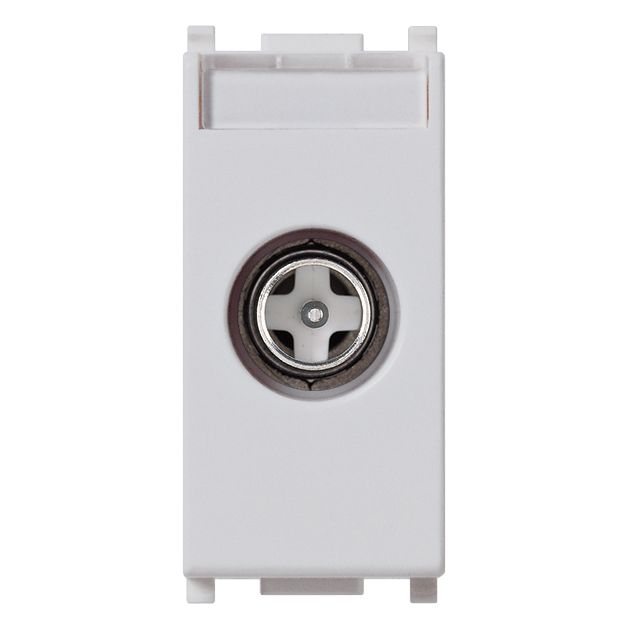 Vimar Plana TV-RD-SAT Coaxial Socket Outlet, 5-2400 MHz, Male Connector, Snap Mounting — Quality Boat Parts