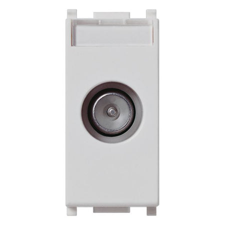 Vimar Plana TV-RD-SAT Coaxial Socket Outlet, 5-2400 MHz, Male Connector, Snap Mounting — Quality Boat Parts