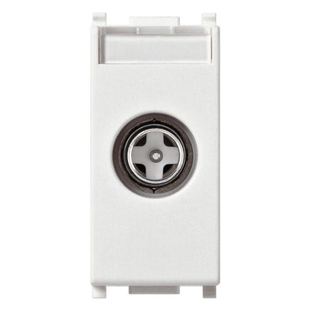 Vimar Plana TV-RD-SAT Coaxial Socket Outlet, 5-2400 MHz, Male Connector, Snap Mounting — Quality Boat Parts
