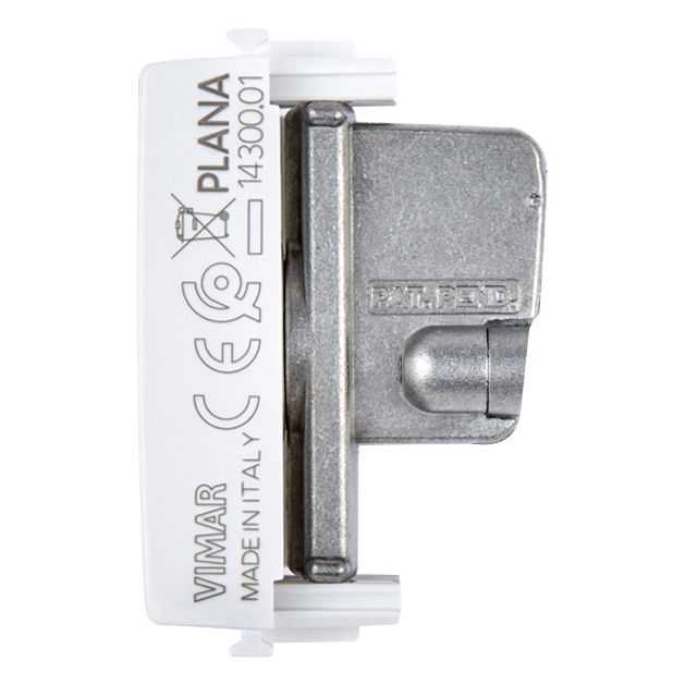 Vimar Plana TV-RD-SAT Coaxial Socket Outlet, 5-2400 MHz, Male Connector, Snap Mounting — Quality Boat Parts