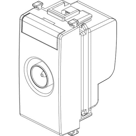 Vimar Plana TV-RD-SAT Coaxial Socket Outlet, 5-2400 MHz, Male Connector, Snap Mounting — Quality Boat Parts