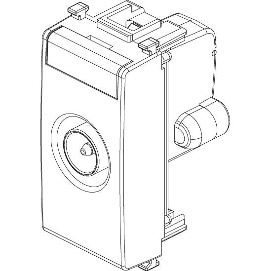 Vimar Plana TV-RD-SAT Coaxial Socket Outlet, 5-2400 MHz, Male Connector, Snap Mounting — Quality Boat Parts