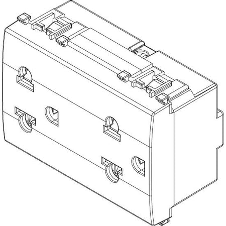 Vimar EIKON Two 2P+E USA+EU SICURY Socket Outlets, 16A, 250V, Flush Mount, 3 Module, IP20 — Quality Boat Parts
