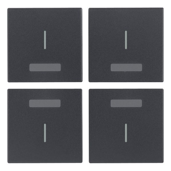 Vimar EIKON Four Interchangeable Half-Buttons, 1 Module, IP40, Clamp Mounting, Halogen-Free Thermoplastic — Quality Boat Parts