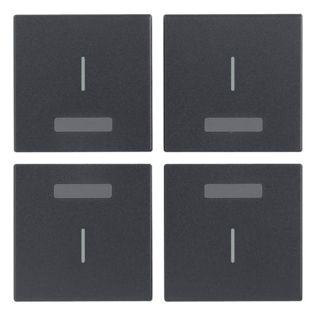 Vimar EIKON Four Interchangeable Half-Buttons, 1 Module, IP40, Clamp Mounting, Halogen-Free Thermoplastic — Quality Boat Parts