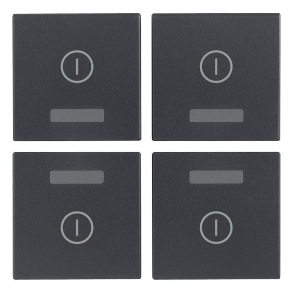 Vimar EIKON Four Interchangeable Half-Buttons, 1 Module, IP40, Clamp Mounting, Halogen-Free Thermoplastic — Quality Boat Parts
