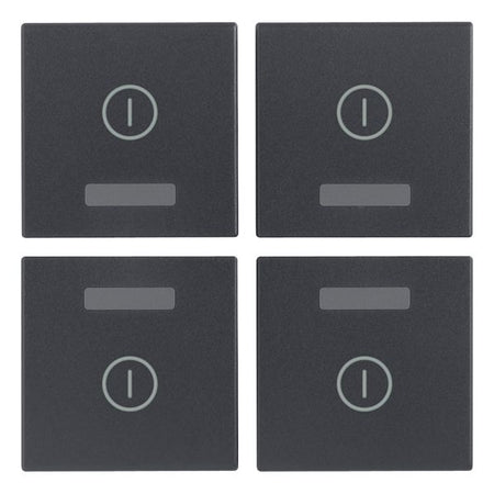 Vimar EIKON Four Interchangeable Half-Buttons, 1 Module, IP40, Clamp Mounting, Halogen-Free Thermoplastic — Quality Boat Parts