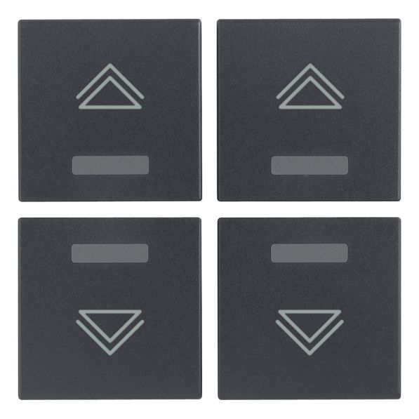 Vimar EIKON Four Interchangeable Half-Buttons, 1 Module, IP40, Clamp Mounting, Halogen-Free Thermoplastic — Quality Boat Parts