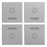 Vimar EIKON Four Interchangeable Half-Buttons, 1 Module, IP40, Clamp Mounting, Halogen-Free Thermoplastic — Quality Boat Parts