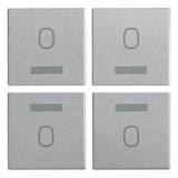 Vimar EIKON Four Interchangeable Half-Buttons, 1 Module, IP40, Clamp Mounting, Halogen-Free Thermoplastic — Quality Boat Parts