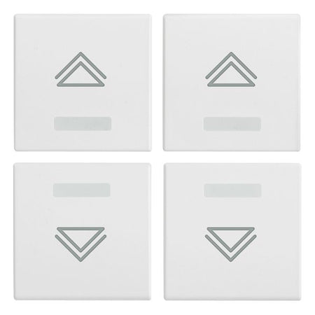 Vimar EIKON Four Interchangeable Half-Buttons, 1 Module, IP40, Clamp Mounting, Halogen-Free Thermoplastic — Quality Boat Parts